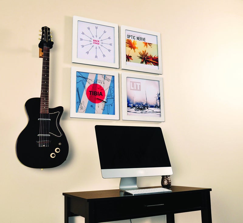SHOW AND LISTEN Show & Listenâ€¯â€“â€¯12.5â€³â€¯Ã—â€¯12.5â€³ Album Cover Display Frames (4â€‘Pack) White | Flipâ€‘Open Wallâ€‘Mounted Vinyl Record Frame - Image 3